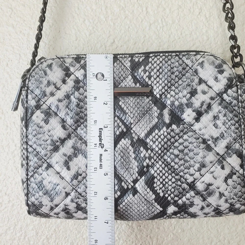 Aldo Crossbody Handbag Medium Snake Design Shoulder Strap Dual Partition Pockets